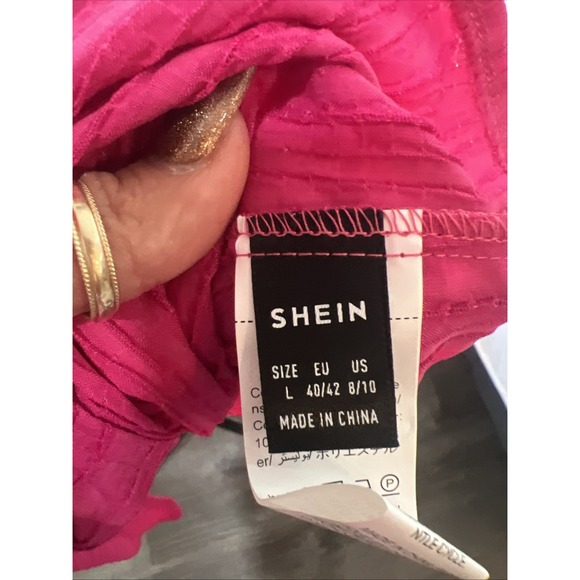 Pink Stretchy Off The Shoulder Large Summer Sexy Dress vacation Wear 163 - Picture 4 of 8